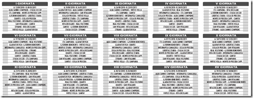 Calendario Eccellenza girone A