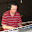 Andre playing keys on Little Bones