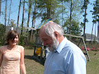 Kaylie Semien having just crushed a confetti egg over Charles Duhon's head. Easter 2008.