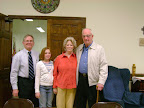 Jim Oakley poses with family members at his birthday party, February 12, 2008.