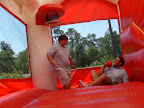 Joseph and David Forsyth on the Fun Jump at the parish picnic, May 4, 2008.