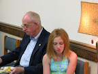James Oakley and his great-granddaughter