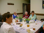 Ellie Marquez, Anita Luff, Margaret Rachal, and Dorinda Jarrell at the DOK tea.