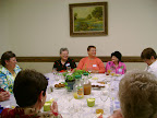 Dorinda Jarrell, Claire Mack, Barbara Spence, Adelaide Cold, And Ellie Marquez at the DOK Tea.