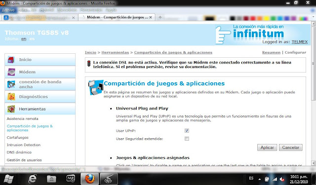 configura tu moden thomson TG585 y no morir en el intento... configura tu moden thomson TG585 y no morir en el intento...
