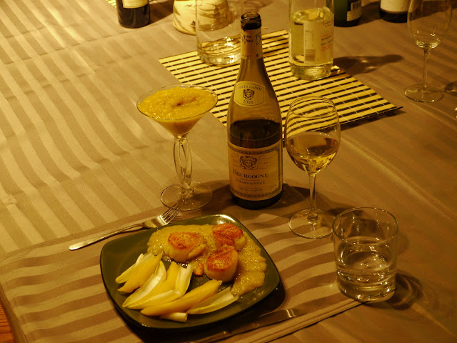Scallops and Chardonnay