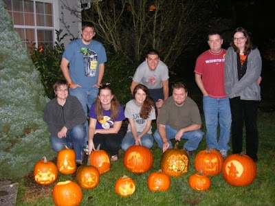The carvers!
Top: Alex, Scott, Chris, Kristin
Bottom: Jess, Trissan, Aimee, Matt