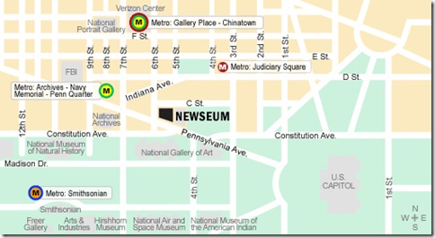 Mapa do Newseum