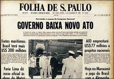 jornal Folha de S.Paulo - AI5