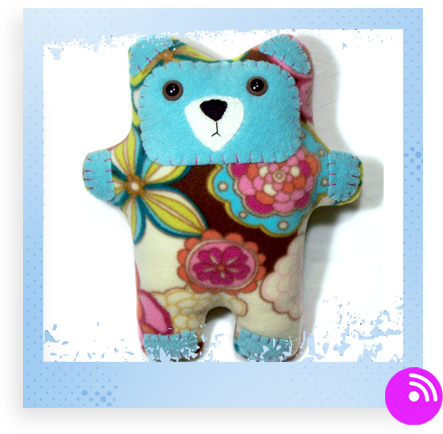 Retro Blooms Bear by lowellandson