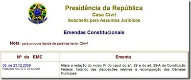 Emenda 58 errada Emenda 58 errada