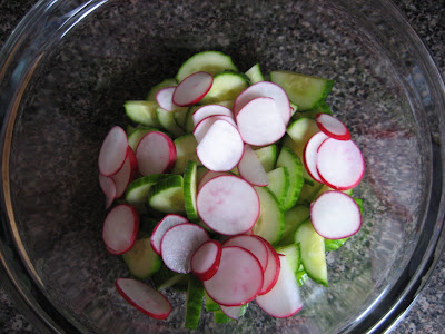 Cucumbers and radishes feel very spring like