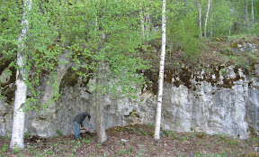 Working on the bouldering wall at the CCR