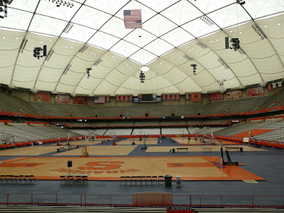 Plus I discovered the Carrier Dome ticket window was open, which allowed some free-range exploration on my part. Domes (and sporting venues) fascinate me in general; I just love the way they juxtapose with other buildings. Look at me pretending to know what I’m talking about.