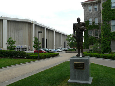 And then there’s the cool statue of Ernie “The Express” Davis (now available on DVD). The movie’s actually got pretty much the saddest ending to an ‘uplifting sports story’ you’ll ever see, especially if you don’t know the facts. Sort of like Bridge to Terabithia, except uh… not fictional.