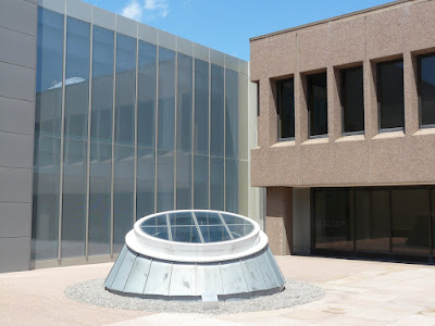 And then here’s some random modern design with a skylight. The campus itself was just spread out into the “city”; you’d walk around and there’d be an odd school building here and there. It was all just kind of strange, as though the architectural plan had gone through major rewrites.