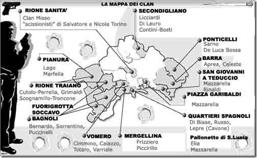 mapa de los clanes napolitanos