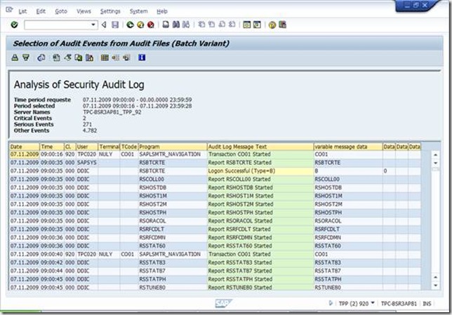 Knowledge Management IT for you: SAP BASIS Read Audit log file (sm20) from  other server (RSAU_SELECT_EVENTS)