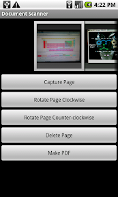 Document Scanner PDF creation window
