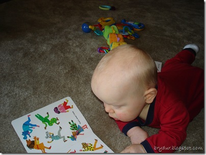 Mike reading his book