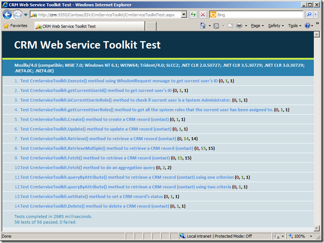 CRM Web Service Toolkit on CRM 2011