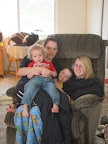 Ronald, Kendra, Albert and Darion in the “Man Chair”