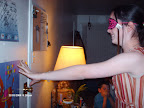 Kendra moving in for the donkey