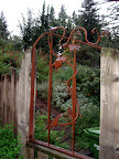Wrought iron grapevine fence at Beauregard.