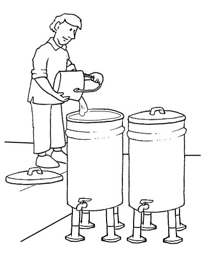 reciclaje de basura para colorear