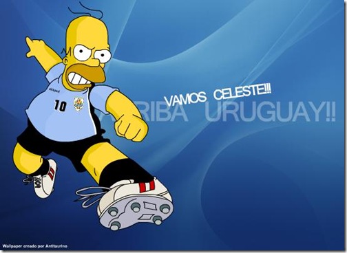 Homero Simpson uruguay Homero Simpson con importante equipos de Futbol