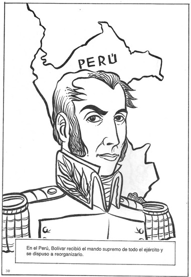 Simon Bolivar Coloring Page Simon Bolivar Coloring Page