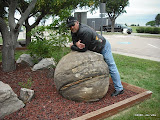 Cool rock at a rest stop
