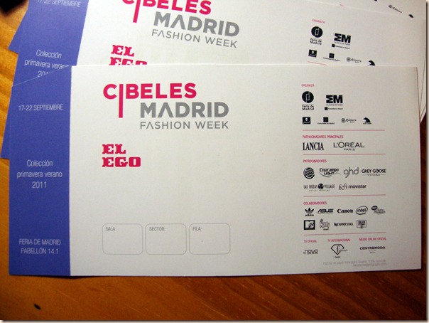 Entradas a desfiles de Cibeles