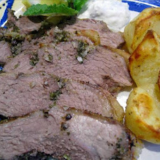 Grilled Butterflied Leg of Lamb with Lemon, Herbs and Garlic