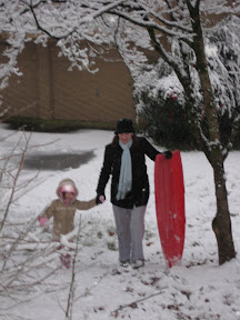 Mommy and Maya Sledding