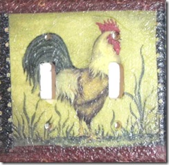 rooster light switch plate