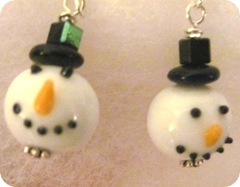 snowman earrings