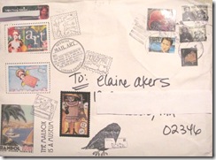Lennas mail art swap envelope.