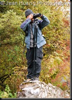 He's Got the Long Lake in his View-finder, Jiuzhaigou, Sichuan, China