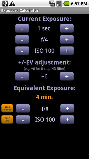 Exposure Calculator