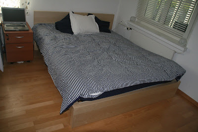 Ikea Frame Slats on Queen Bed And Mattress Chf 450 Ikea Hopen Medium Brown