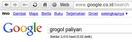 Desa Grogol Menurut Google