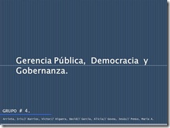 04-Gerencia Pública,  democracia  y Gobernanza