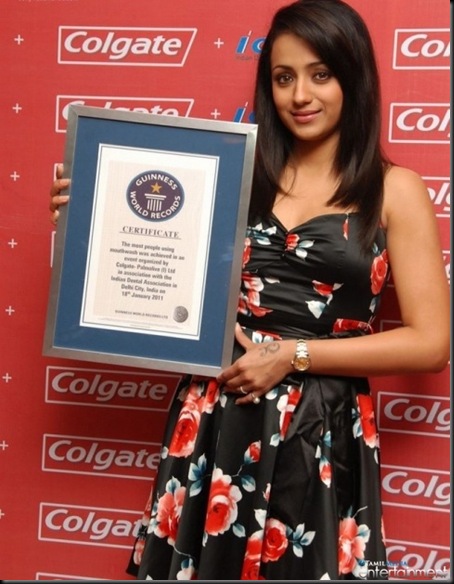 Trisha at Colgate and IDA Guinness World Record Event