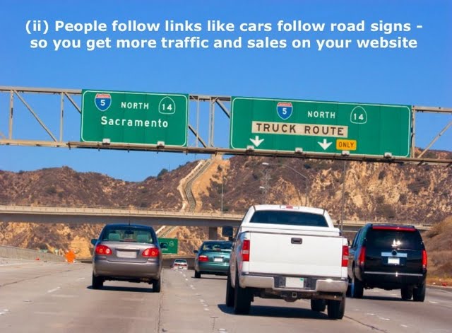People follow links like cars follow road signs