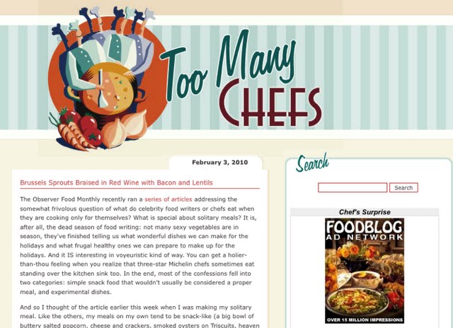 Too Many Chefs blog