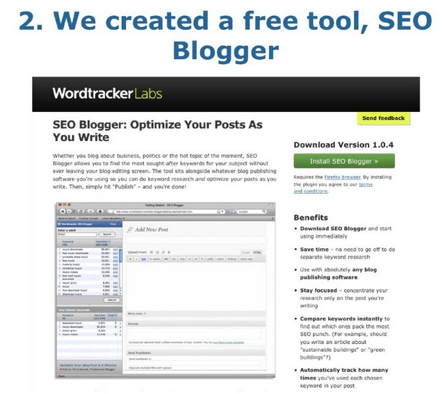 Wordtracker free tool - SEO blogger