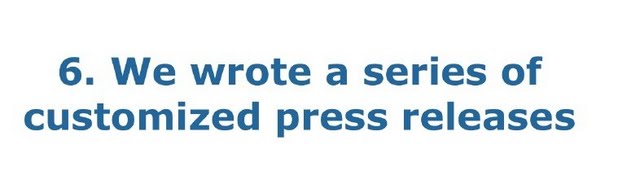 Customized press releases