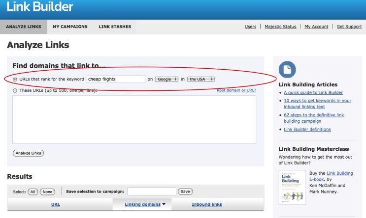 Analyze cheap flights keyword