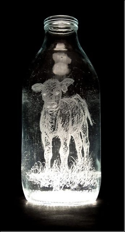 Arte na garrafa de leite por Charlotte Hughes-Martin (11)